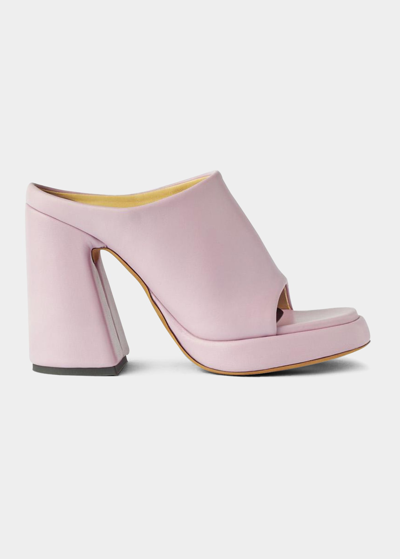 Proenza Schouler Forma Leather Platform Mule Sandals In Lavender