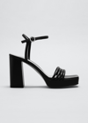 Gianvito Rossi 70mm Block-heel Platform Napa Sandals In White