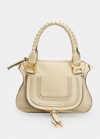 Chloé Marcie Small Grain Leather Satchel Bag In 37j Faded Green