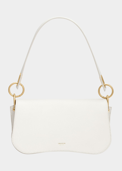 Oroton Liv Small Day Top-handle Bag In Paper White