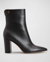 Gianvito Rossi Vitello Glove Calfskin Ankle Boots In Black