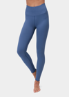 Spiritual Gangster Love Sculpt Ruffle High Waist Leggings In Dusty Denim