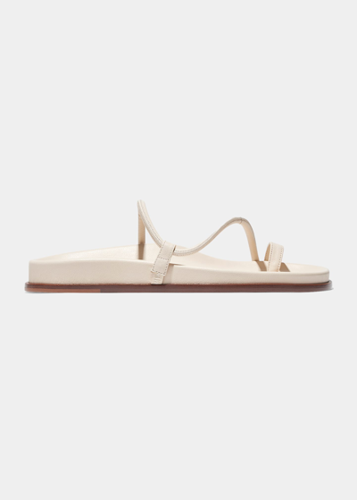 Emme Parsons Bari Naked Toe Ring Sandals In Ivory Nappa