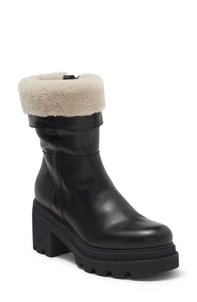 Voile Blanche Loden Genuine Shearling Lined Platform Boot In Vitello/ Montone