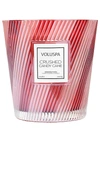Voluspa Crushed Candy Cane 3 Wick Hearth Candle In Crushed Candy Cane