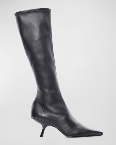 The Row Lady Napa Tall Stiletto Boots In Blue