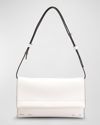 Proenza Schouler White Label Small Accordion Flap Shoulder Bag In 110 Optic White