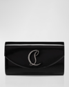 Christian Louboutin Loubi54 Leather Wallet On Chain In Black