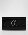 Christian Louboutin Loubi54 Leather Wallet On Chain In Black/gunmetal