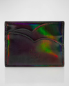 Christian Louboutin Hot Chick Patent Psychic Card Case In Loubi
