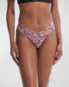 Hanky Panky Printed Low-rise Signature Lace Thong In Pashley Manor Gar