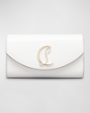 Christian Louboutin Loubi54 Leather Wallet On Chain In Bianco/gold