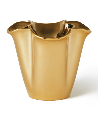 Aerin Gilded Clover Small Vase In Gold