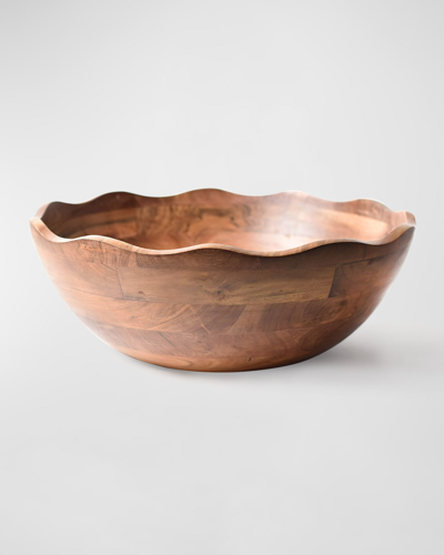 Coton Colors Fundamental Wood Ruffle Bowl
