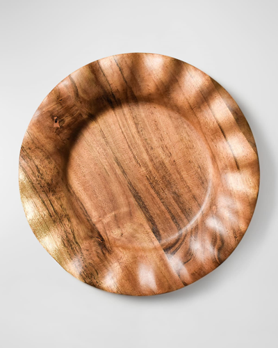Coton Colors Fundamental Wood Ruffle Salad Plate