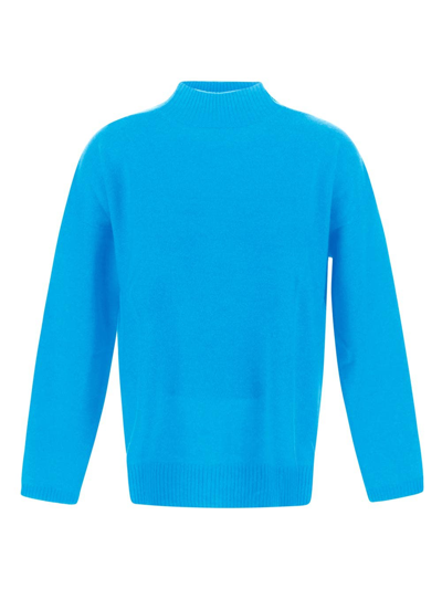Malebolge Viii Knit Mockneck Sweater In Blue