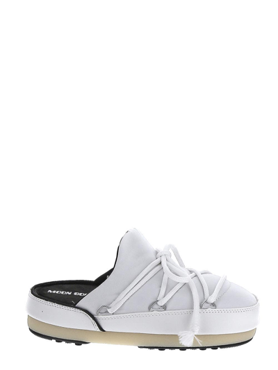 Moon Boot Slip-on Lace-up Sandals In White