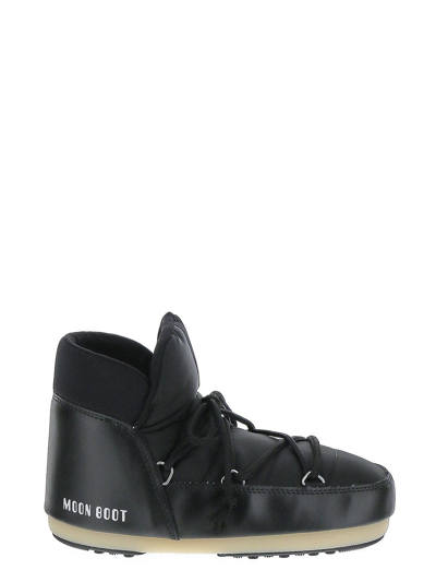 Moon Boot Low Padded-nylon Snow Boots In Nero
