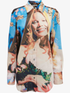 Jw Anderson X 'carrie' Poster Print Button-up Shirt In Blue