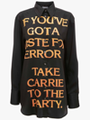 Jw Anderson Slogan-print Cotton Shirt In Black
