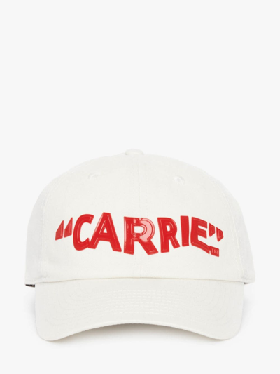 Jw Anderson Carrie - Baseball Cap In White
