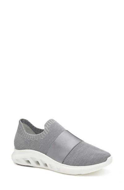 Johnston & Murphy Activate Water Resistant Slip-on Sneaker In Gray Knit