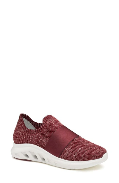 Johnston & Murphy Activate Water Resistant Slip-on Sneaker In Berry Knit