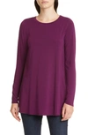 EILEEN FISHER LONG SLEEVE CREWNECK TUNIC TOP