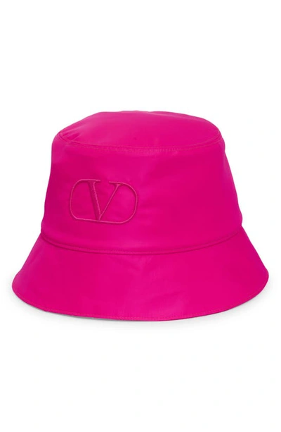 Valentino Garavani Vlogo Bucket Hat In Fuchsia