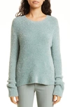 Vince Metallic Sweater In Lt Aegean/ Silver Lur