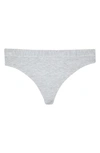 Meundies Feelfree Thong In Heather Grey