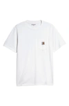 Carhartt Logo Pocket T-shirt In 02xxwhite