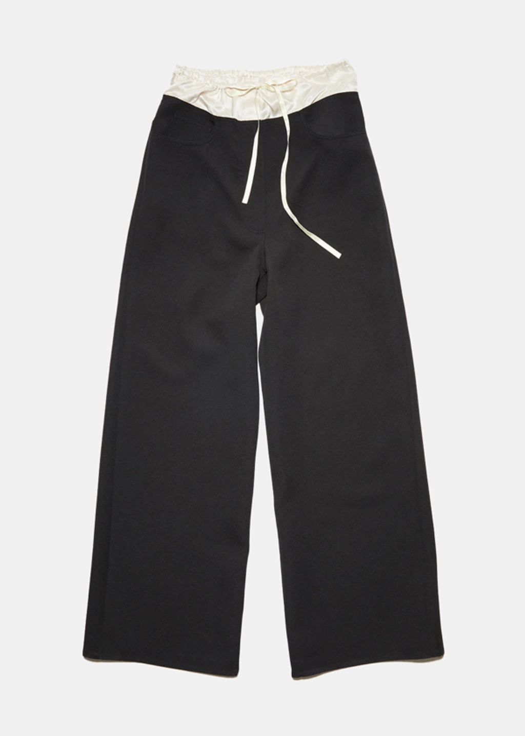 ACNE STUDIOS　 Satin Contrast Trousers Acne Studios Satin Contrast Trousers In Black | ModeSens