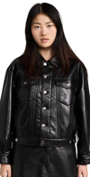 AGOLDE RECYCLED LEATHER CHARLI JACKET IN DETOX