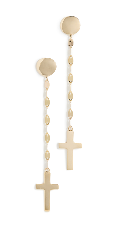 Lana Women's Blake 14k Yellow Gold Cross Earrings