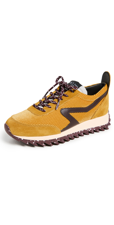 Rag & Bone Retro Recycled Runner Trainers In Mustard