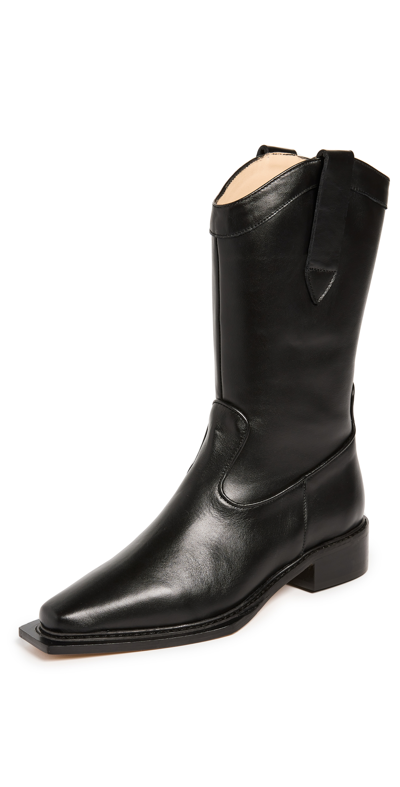 Souliers Martinez 30mm Alameda Leather Boots In Black