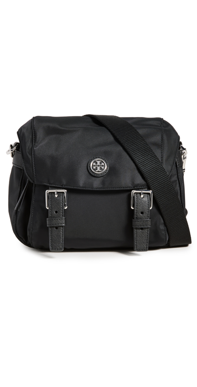 Tory Burch Nylon Small Messenger In Black