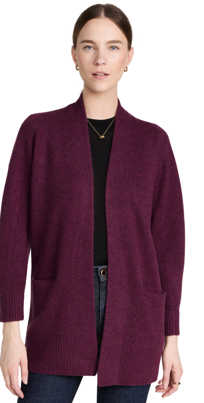 Vince Open-front Knit Cardigan In Red