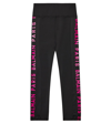 Balmain Logo-print High-waisted Leggings In 930fu-nero/fuxia
