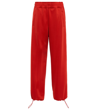 Jw Anderson Drawstring-cuff Track Pants In Red