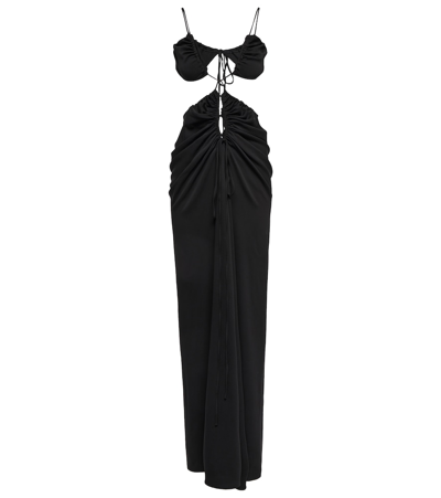 Christopher Esber Women's Ruched Maxi Column Dress In Black