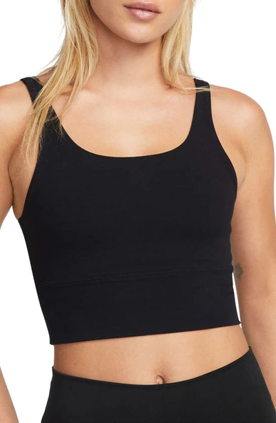 Nike Women's Zenvy Light-support Non-padded Longline Sports Bra In Black