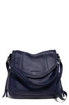 Aimee Kestenberg All For Love Convertible Leather Shoulder Bag In Navy