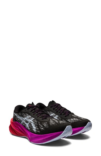 Asics Novablast 3 Running Shoe In Black/ Soft Sky