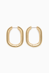Cos Geometric Oval Hoop Earrings In Gold