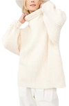 Free People Swim Too Deep Turtleneck Sweater In Powder Puff
