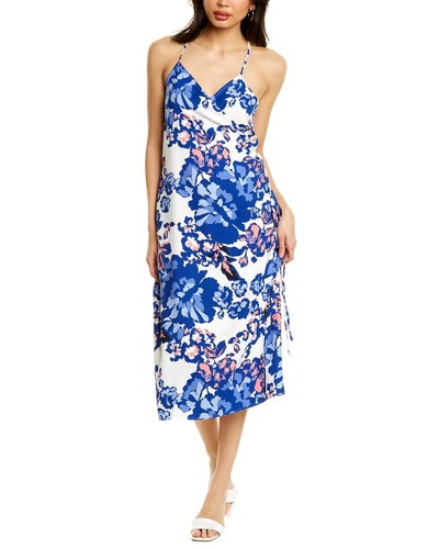 Armani Exchange Printed Wrap Dress In White