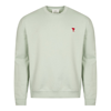 Ami Alexandre Mattiussi Ami De Coeur Crewneck Long In Green