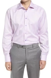 Eton Contemporary Fit Print Dress Shirt In Purple